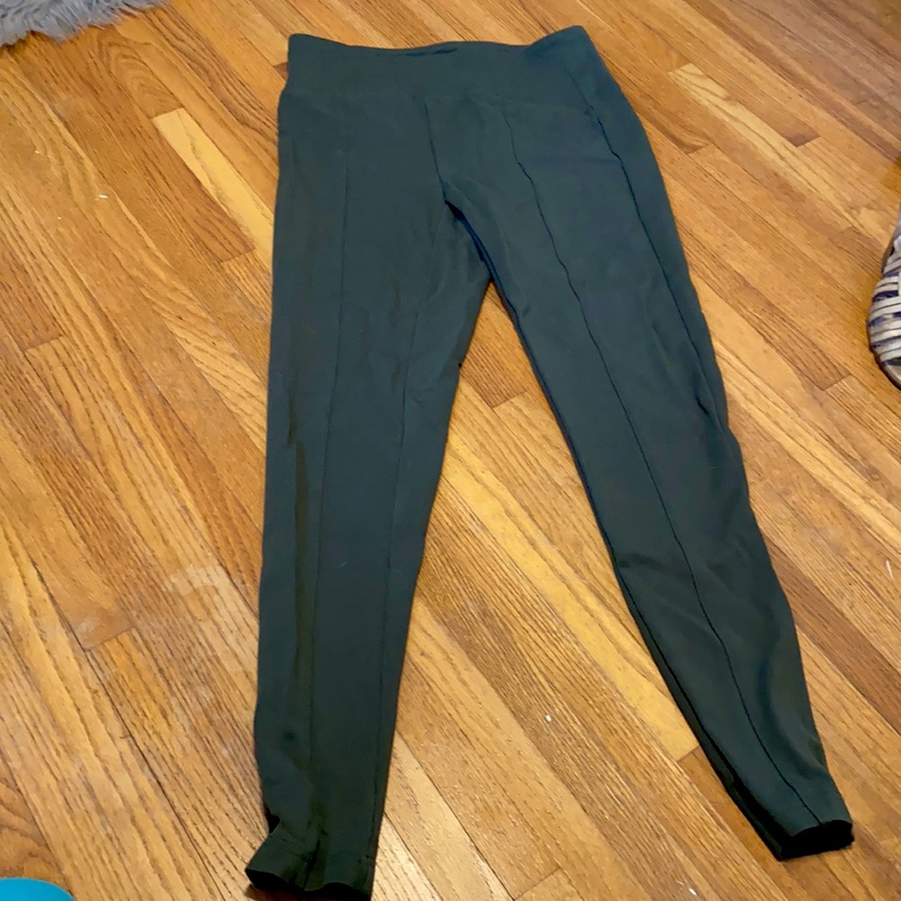 Green dressy leggings